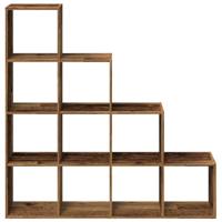 Kamerscherm / boekenkast 131,5x29x131,5 cm hout oud hout - thumbnail