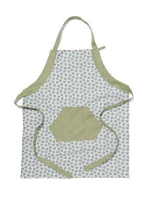 HEMA Keukenschort met stippen chambray katoen (groen)