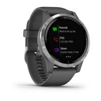 Garmin vivoactive 4 Large MIP Shadow Gray/Stainless Smartwatch Donkergrijs - thumbnail