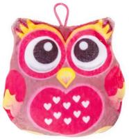 LG-Imports knuffeluil junior 13 cm pluche roze - thumbnail