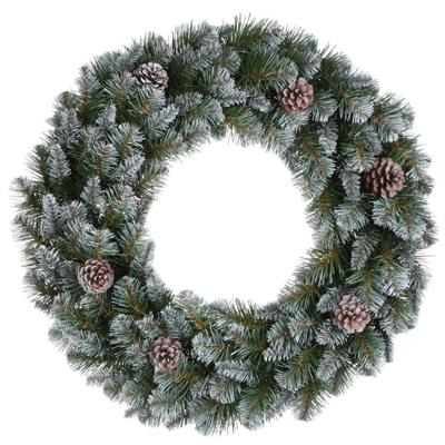 Empress wreath green frosted TIPS 320 - d90cm - Triumph tree