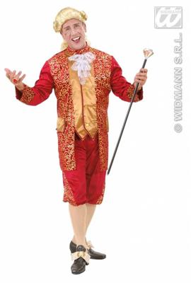 Markies kostuum fluweel rood