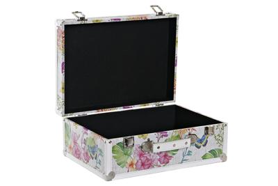 Set decoratieve dozen DKD Home Decor Abstract Hout Polyester (43 x 19 x 34 cm) (2 pcs)