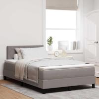 Boxspring bed met matras met hoofdeinde Taupe 120 x 200 cm Stof - thumbnail