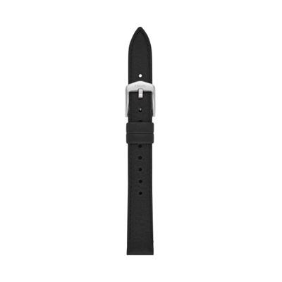 Horlogeband Fossil S141221 Leder Zwart 14mm Horlogeband Fossil S141221 Leder Zwart 14mm
