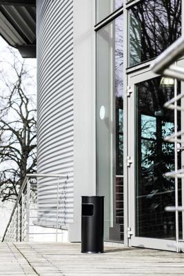 Durable 3330 333001 Afvalbak 17 l Plaatstaal (l x b x h) 305 x 302 x 687 mm Zwart Met asbak 1 stuk(s)