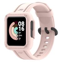 By Qubix - Siliconen sportband met case - Roze - Xiaomi Redmi Watch 2 (Lite) - thumbnail
