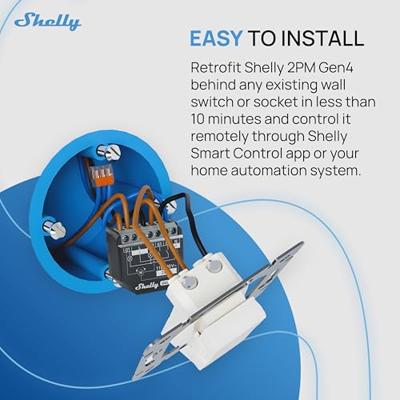 Shelly 2PM Gen4 Besturingsapparaat Bluetooth, WiFi, ZigBee Shelly 2PM Gen4 Besturingsapparaat Bluetooth, WiFi, ZigBee