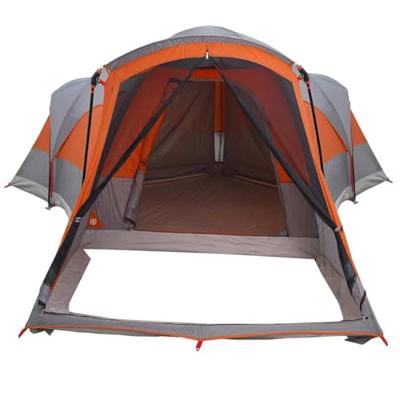 Tunneltent 8-persoons waterdicht grijs en oranje Tunneltent 8-persoons waterdicht grijs en oranje