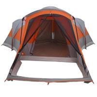 Tunneltent 8-persoons waterdicht grijs en oranje - thumbnail