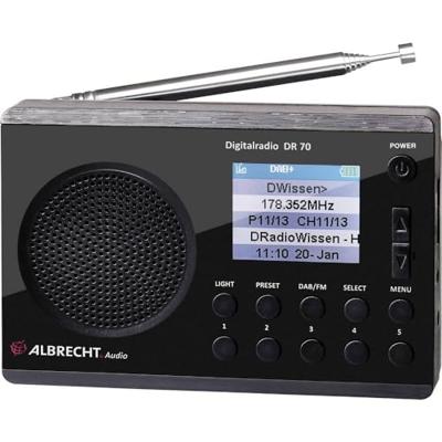 Albrecht DR 70 Transistorradio DAB+, VHF (FM) Zaklamp Zwart Albrecht DR 70 Transistorradio DAB+, VHF (FM) Zaklamp Zwart