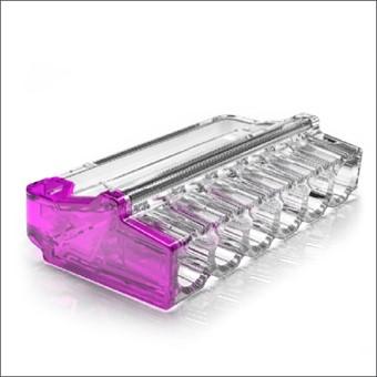 Conex lasklem 6 voudig paars mini met verbeterde grip 0.5 tot 2.5mm² 24A 450V CH2006M