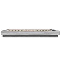 Bedframe bewerkt hout grijs sonoma eikenkleurig 120x190 cm - thumbnail