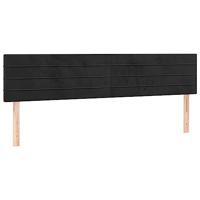 Boxspring met matras fluweel zwart 160x200 cm - thumbnail