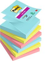 Post-it Super Sticky Z-notes Cosmic, 90 vel, ft 76 x 76 mm, pak van 6 blokken - thumbnail