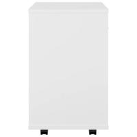 Rolkast 46x36x59 cm bewerkt hout wit - thumbnail