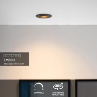 Lucide EMBED - Inbouwspot - Ø 9,1 cm - 1xGU10 - Zwart - thumbnail