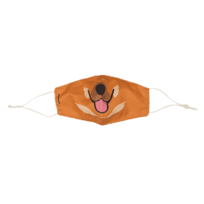 Kikkerland mondmasker Dog junior polyester oranje one size