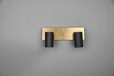 Trio Dubbele opbouwspotMarley zwart met goud - 802400280