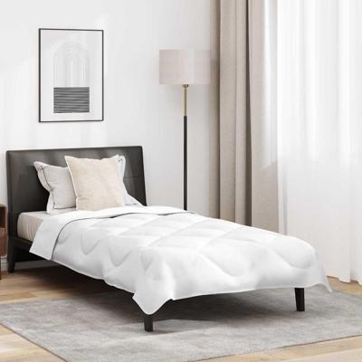 VidaXL Zomer dekbed met kussen 2 pcs wit microvezel