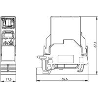 Telegärtner 100007437 Draagrailconnector RJ45 Koppeling, inbouw Aantal polen: 8P8C Lichtgrijs 1 stuk(s) - thumbnail