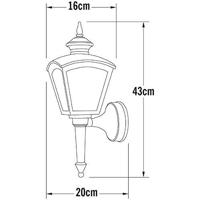 KonstSmide Klassieke buitenlampCassiopeia zwart - 480-750 - thumbnail