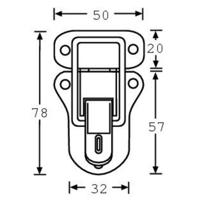 Adam Hall 16021 Groot opbouw slot - thumbnail