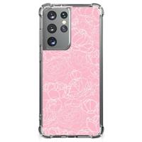 Samsung Galaxy S21 Ultra Case White Flowers - thumbnail
