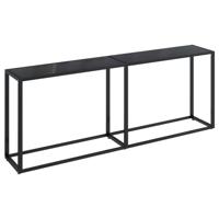 Wandtafel 200x35x75,5 cm gehard glas zwart - thumbnail