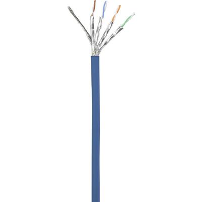 Renkforce RF-5043918 RJ45 Netwerkkabel, patchkabel CAT 6A S/FTP 10.00 m Blauw Snagless, Vlambestendig 1 stuk(s)