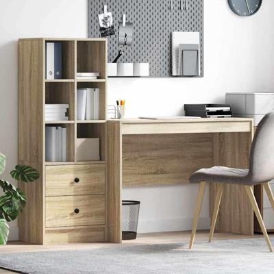 Bureau met lade 2 pcs Sonoma Eiken