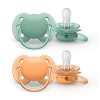 Philips Avent Fopspeen Soft Cognac Green +0m - thumbnail