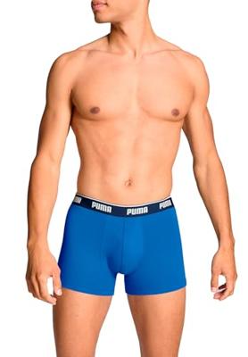 Puma Everyday Basic Boxershort Heren 3-Pack Blauw Combi - Maat S - Kleur: DonkerblauwBlauw | Soccerfanshop