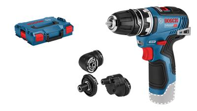 Bosch Professional GSR 12V-35 FC Accu Schroefboormachine FlexiClick 12V Basic Body + 4x Hulpstukken in L-Boxx - 06019H3003