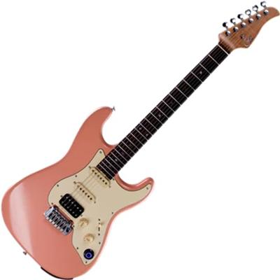 Mooer GTRS Guitars Professional 800 Flamingo Pink Intelligent Guitar met gigbag