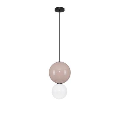 Lyora HanglampNoesis Ø 25cm mokka bruin met wit - 9009192