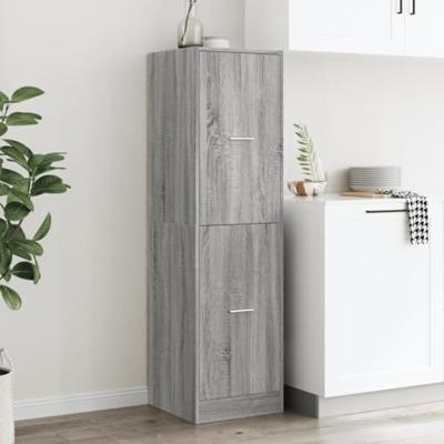 Apothekerskast 40x41x144,5 cm bewerkt hout grijs sonoma eiken