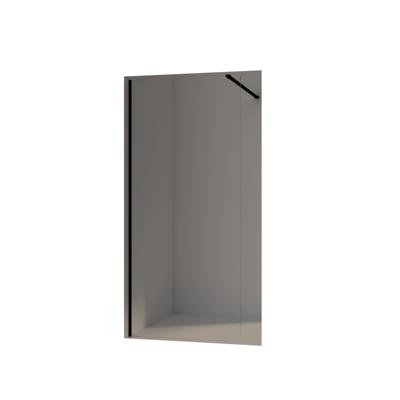 BWS Inloopdouche Pro Line Helder Glas Black Chrome Profiel en Stang (13 varianten)