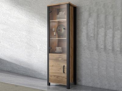 Kolomkast OLIANNE 2 deuren appenzeller sparren/zwart Kolomkast OLIANNE 2 deuren appenzeller sparren/zwart