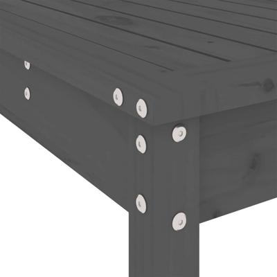 9-delige Tuinbarset massief grenenhout grijs - thumbnail