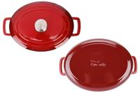 Cosy & Trendy Braadpan Fontestic Gietijzer Traditional Red Ovaal - 31 x 24 cm - Geëmailleerd - thumbnail