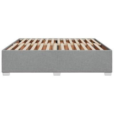 Bedframe zonder matras stof lichtgrijs 200x200 cm