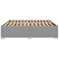 Bedframe zonder matras stof lichtgrijs 200x200 cm - thumbnail