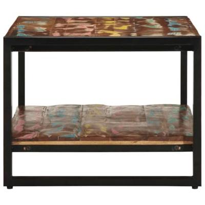 Salontafel 90x50x38 cm massief gerecycled hout meerkleurig