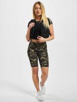 Urban Classics / shorts Ladies High Waist Camo Tech Cycle in camouflage - thumbnail