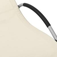 Ligbedden 2 st textileen crèmekleurig en grijs - thumbnail