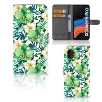 Samsung Galaxy Xcover 6 Pro Hoesje Orchidee Groen - thumbnail