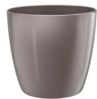 Bloempot Brussels diamond rond 14 cm oyster pearl elho - Elho
