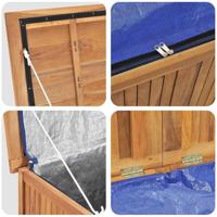 Tuinbox 200x50x55 cm massief teakhout - thumbnail