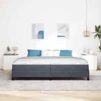 Boxspringbed met matras Donkergrijs 200 x 200 cm Fluweel - thumbnail